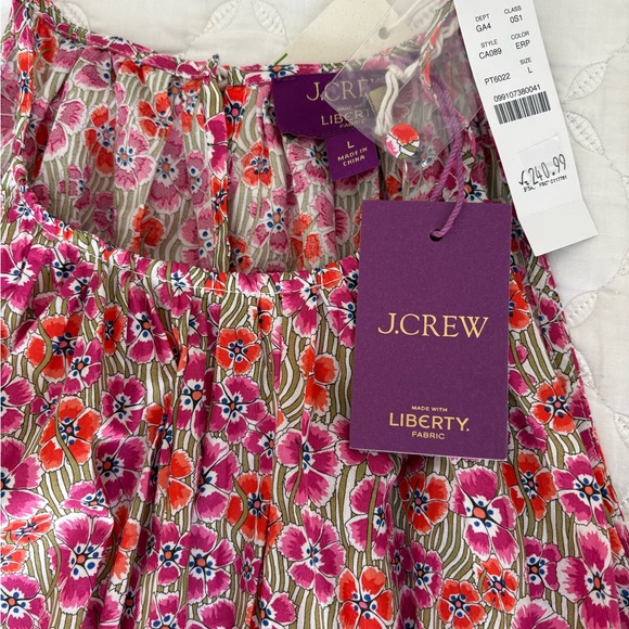 NWT J Crew tie-waist halter dress in Liberty Ellie print. Large - Picture 6 of 7